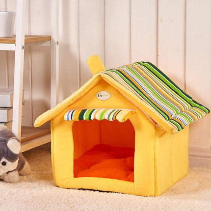 PET HOUSE - New Fashion Striped Removable Cover