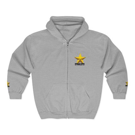 Star Crew Zip Hoodie — Gold Starlets Graphic Full‑Zip Sweatshirt - Starlets New