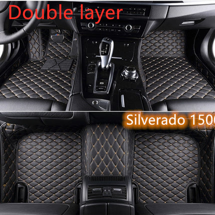 Fully Surrounded Car Leather Floor Mat Pad All Weather Protection