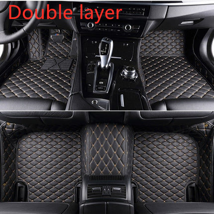 Fully Surrounded Car Leather Floor Mat Pad All Weather Protection