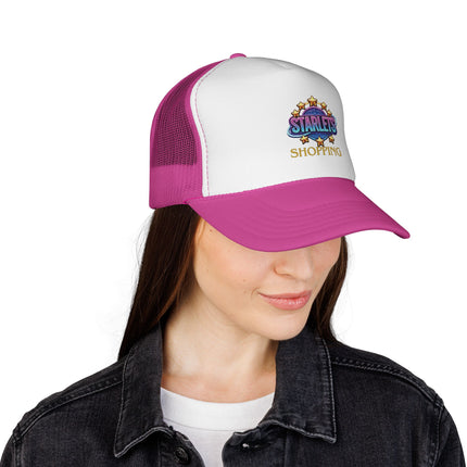 Starlets Shopping Trucker Cap — Retro Glitter Logo Mesh Hat
