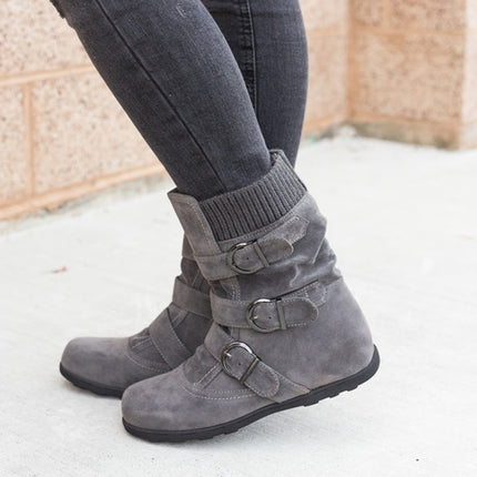 Winter Boots Strap Buckle Shoes female