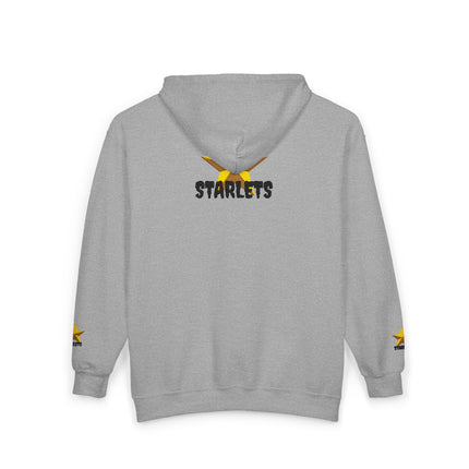 Star Crew Zip Hoodie — Gold Starlets Graphic Full‑Zip Sweatshirt - Starlets New