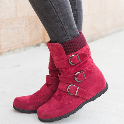 Winter Boots Strap Buckle Shoes female