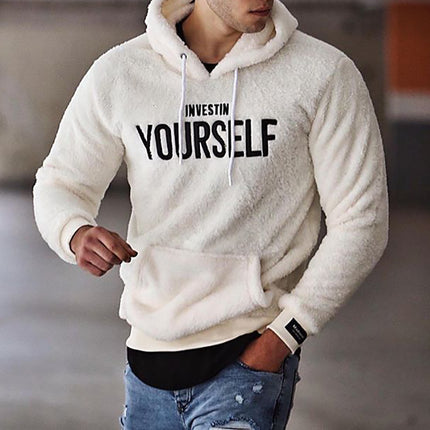 Winter Mens Fluffy Hoodie