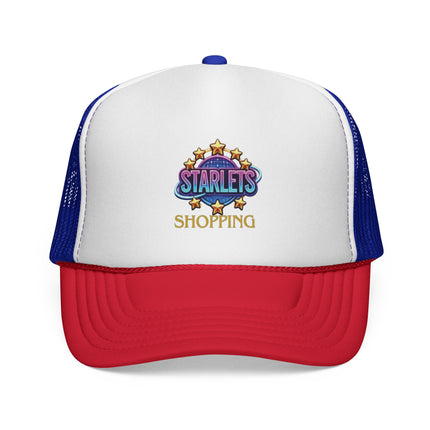 Starlets Shopping Trucker Cap — Retro Glitter Logo Mesh Hat