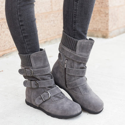 Winter Boots Strap Buckle Shoes female