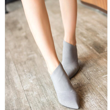 Women Shoes Slip-On Retro High Heel Ankle Boot