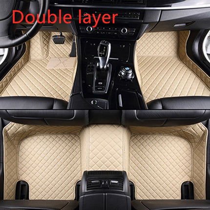 Fully Surrounded Car Leather Floor Mat Pad All Weather Protection