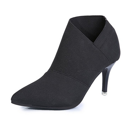 Women Shoes Slip-On Retro High Heel Ankle Boot