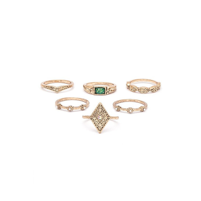 6 PC Assorted Ring Set