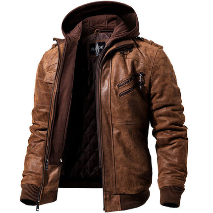 Jackets - Motorcycle Leather Men Slim Fit Jackets