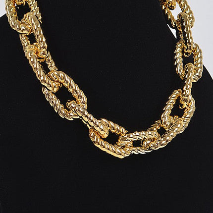 Texture Chain Link Necklace