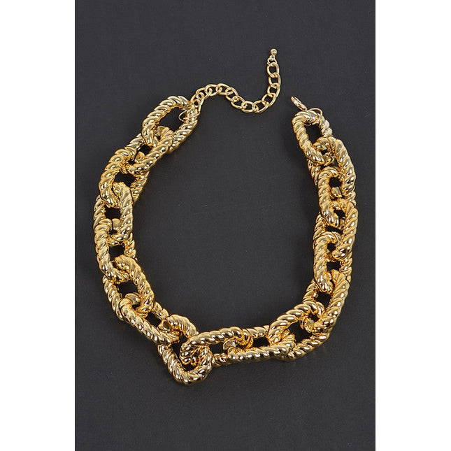 Texture Chain Link Necklace