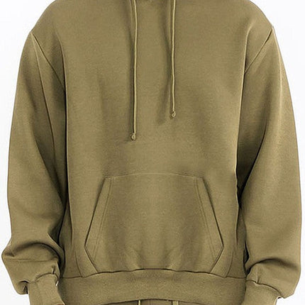Mens Solid Tech  Fleece Hoodie