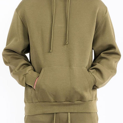 Mens Solid Tech  Fleece Hoodie