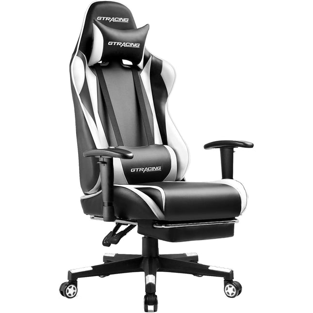 Gaming Chair with Footrest, Ergonomic Computer Game Desk Chair,
