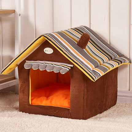 PET HOUSE - New Fashion Striped Removable Cover