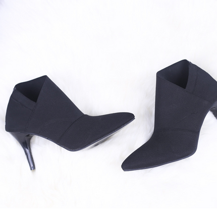 Women Shoes Slip-On Retro High Heel Ankle Boot