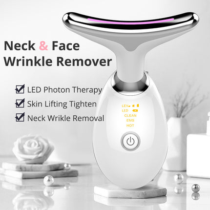 Electric Micro-current Wrinkle Remover LED Photon Face Beauty Device For Woman