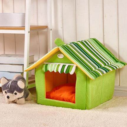 PET HOUSE - New Fashion Striped Removable Cover