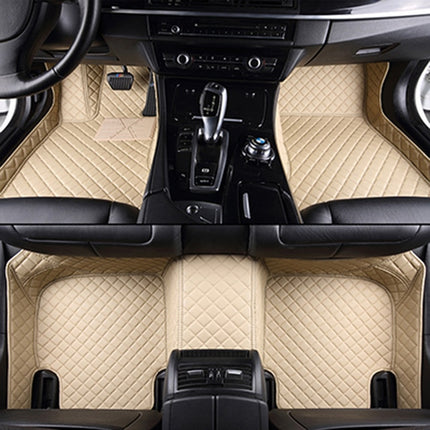 Fully Surrounded Car Leather Floor Mat Pad All Weather Protection