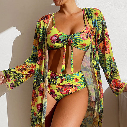 Swimwear Long Sleeved Blouse Three Piece Suit Female