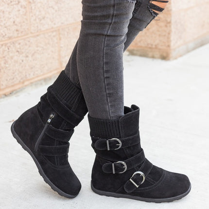 Winter Boots Strap Buckle Shoes female