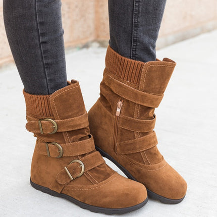 Winter Boots Strap Buckle Shoes female