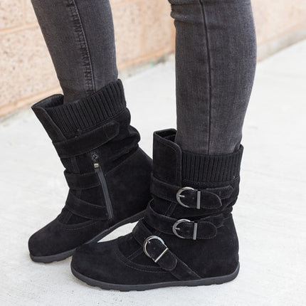 Winter Boots Strap Buckle Shoes female