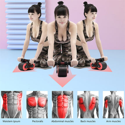 Unisex Double Wheel Abdominal Exerciser