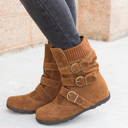 Winter Boots Strap Buckle Shoes female