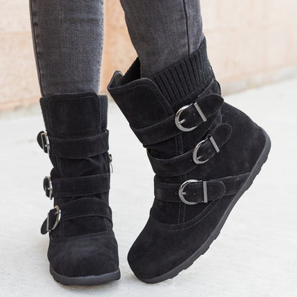 Winter Boots Strap Buckle Shoes female