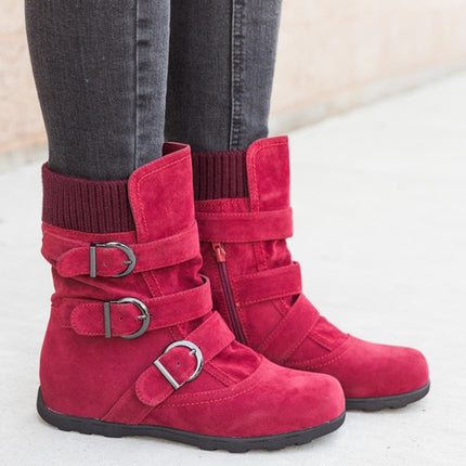 Winter Boots Strap Buckle Shoes female