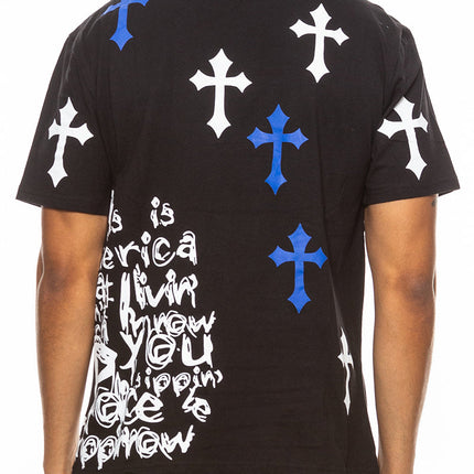 Bejewelled Chrome Skull T Shirt