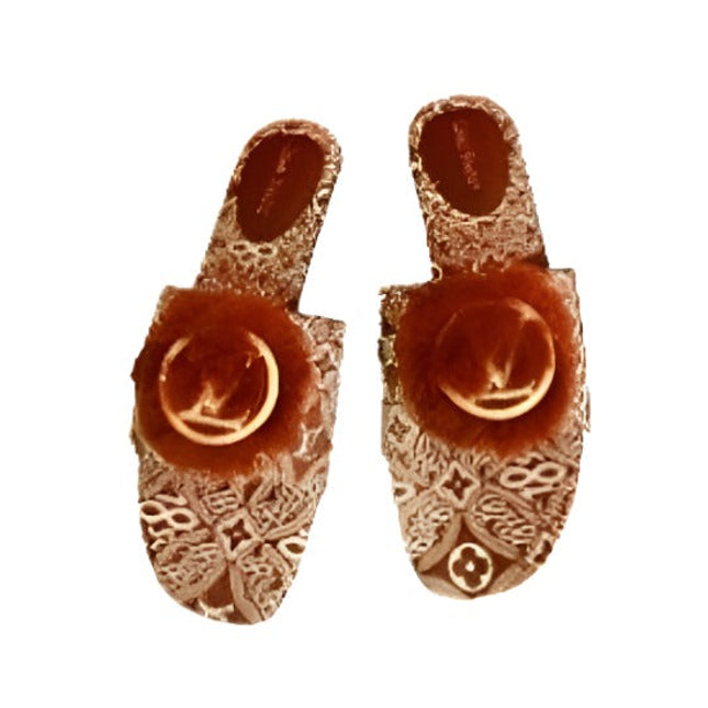 Louis vuitton Fashion Flat Fur Sandals