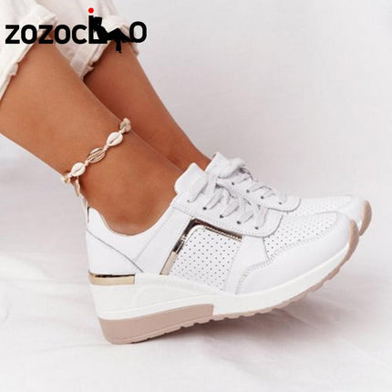 Sneakers Lace-Up Sports Casual Shoes  Female Footwear