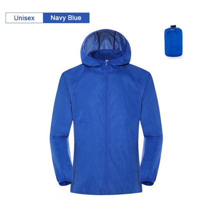 Jacket -Camping Rain Men Women Waterproof Sun Protection Clothing Fishing Hunting Clothes Quick Dry Skin Windbreaker With Pocket