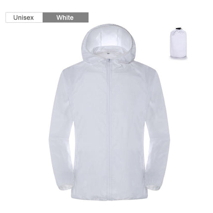 Jacket -Camping Rain Men Women Waterproof Sun Protection Clothing Fishing Hunting Clothes Quick Dry Skin Windbreaker With Pocket