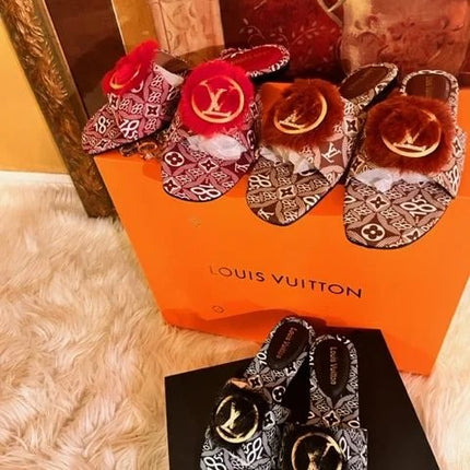 Louis vuitton Fashion Flat Fur Sandals