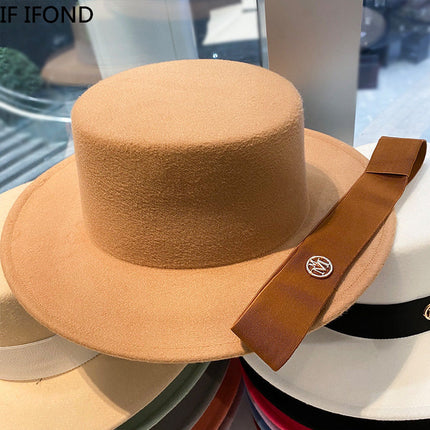 Flat Top Men Fashion Elegant Bowler Dress Caps Panama Church , wedding hats