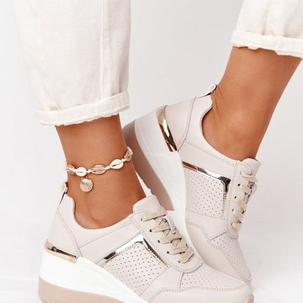 Sneakers Lace-Up Sports Casual Shoes  Female Footwear