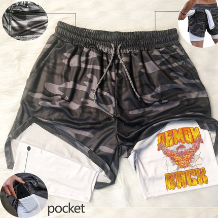 Gym Shorts Black for Men 2 In1 Mesh shorts / pants