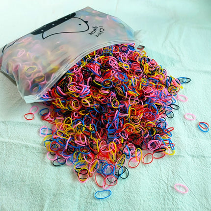 Hair Bands - 500pcs Girls Colourful Disposable Rubber Band Elastic  Headband Children Ponytail Holder Bands Kids Hair Accessories