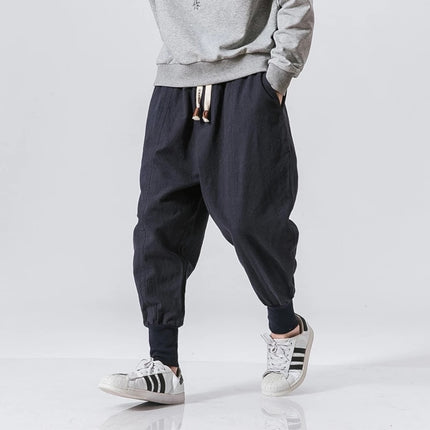 Pants Men Solid Elastic Waist Streetwear Joggers 2022 New Baggy  Casual Trousers Men