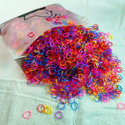 Hair Bands - 500pcs Girls Colourful Disposable Rubber Band Elastic  Headband Children Ponytail Holder Bands Kids Hair Accessories