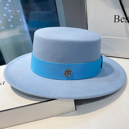 Flat Top Men Fashion Elegant Bowler Dress Caps Panama Church , wedding hats