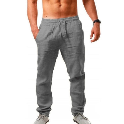 Pants - Male  Linen Trousers Fitness Streetwear S-3XL