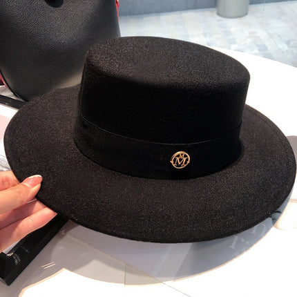 Flat Top Men Fashion Elegant Bowler Dress Caps Panama Church , wedding hats