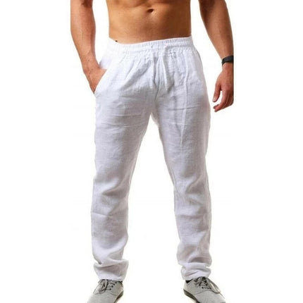 Pants - Male  Linen Trousers Fitness Streetwear S-3XL